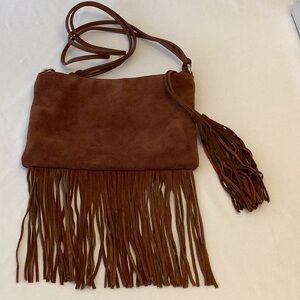 Suede crossbody